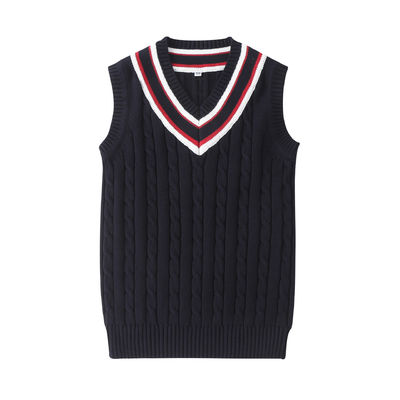 Servizio OEM Abbigliamento scolastico Bambini Gilet a maglia Jumper Lavabile in macchina