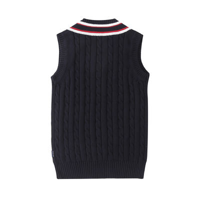 Servizio OEM Abbigliamento scolastico Bambini Gilet a maglia Jumper Lavabile in macchina